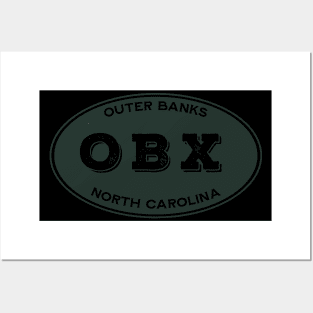 OBX Oval in Faded Aqua Posters and Art